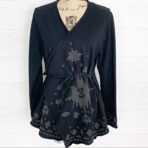 Lucky Brand Lotus Wrap Cardigan sz M